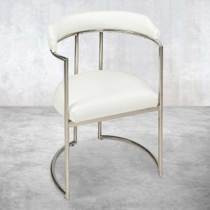 Acapulco 2 Dining Chair in White Leather