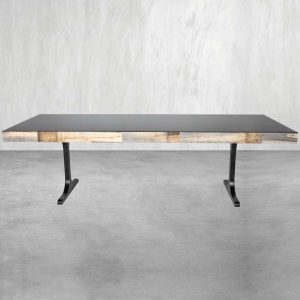 Cody Dining Table in Black Glass Top