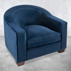 Corsica Occasional chair in Como Indigo Velvet