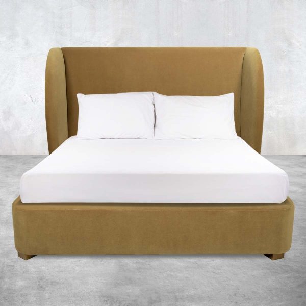 Eden Rock Bed with Brushed Brass Block Legs