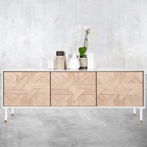 Genoa 3 Door Credenza in Ash