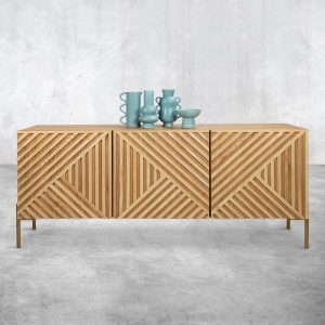 Milan II 3 Door Credenza in Ash