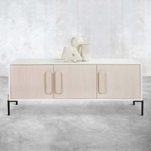 Sag Harbor II 3 Door Credenza in White Washed Oak