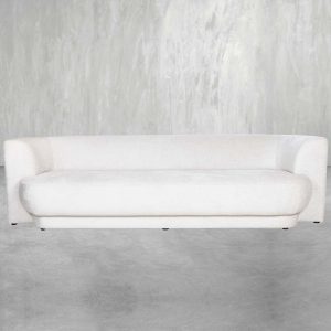 Antigua Sofa in Off White Hammered Velour