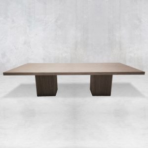 Ubud 2 Square Pedestal Dining Table in Oiled Walnut