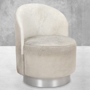 Fat Albert 2 Dining Chair in Gray Champagne Cowhide