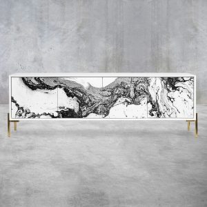 Marble 4 Door Credenza