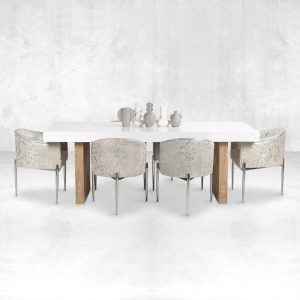 Milan 3 Dining Table with Solid Ash Legs