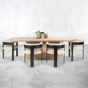 Ubud Oval Dining Table in Ash Wood